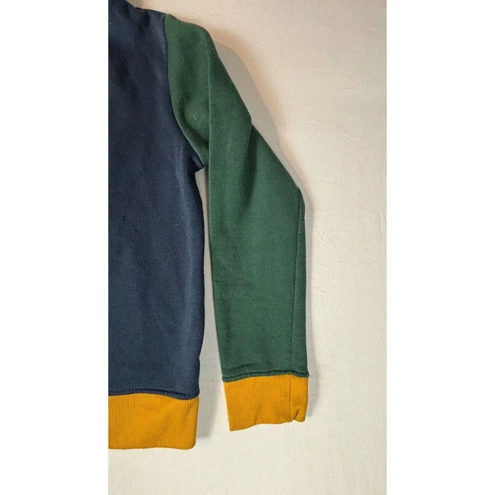 Aeropostale Hoodie Colorblock Blue Yellow‎ Red Green AERO Logo Pullover Sz S